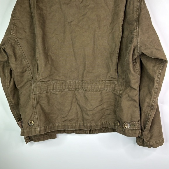 Vintage Eddie Bauer Brown Lined Chore Coat Size Large - Picture 6 of 8